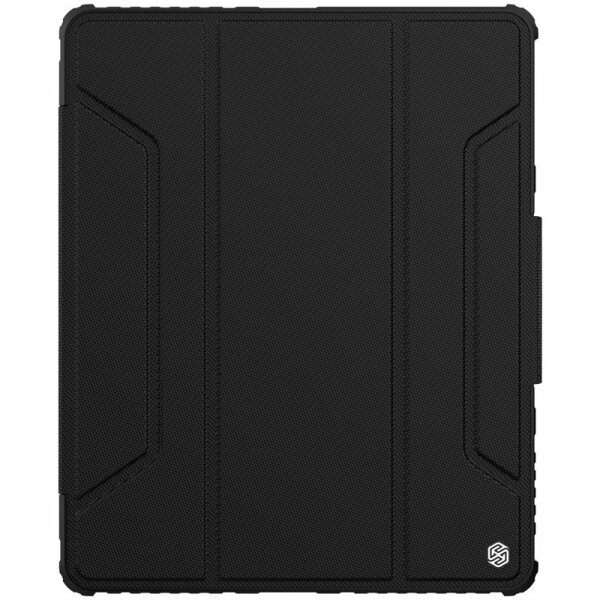 Nillkin Bumper Leather Case Pro Gepanzertes Smart Cover mit Kameratasche und Ständer kompatibel mit iPad Pro 12.9" 2021/2020