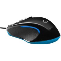 Logitech G300s Gaming-Maus mit 2,5K DPI Sensor, USB-Anschluss, RGB-Beleuchtung, 9 programmierbare Tasten, Taste zur DPI-Umschaltung, anpassbare Spielprofile, Ultraleicht, PC/Mac - Schwarz