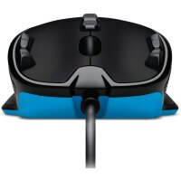 Logitech G300s Gaming-Maus mit 2,5K DPI Sensor, USB-Anschluss, RGB-Beleuchtung, 9 programmierbare Tasten, Taste zur DPI-Umschaltung, anpassbare Spielprofile, Ultraleicht, PC/Mac - Schwarz