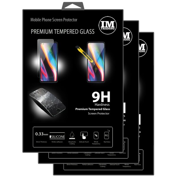 3X Schutz Glas 9H Tempered Glass Display Schutz Folie Display Glas Screen Protector kompatibel mit Motorola Moto G 5G Plus