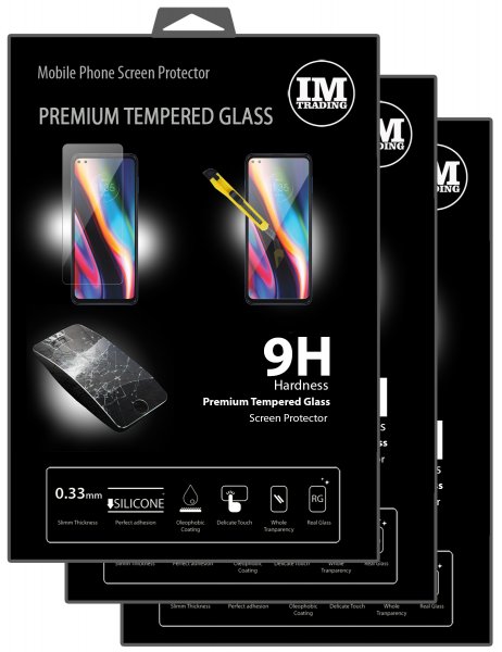 3X Schutz Glas 9H Tempered Glass Display Schutz Folie Display Glas Screen Protector kompatibel mit Motorola Moto G 5G Plus