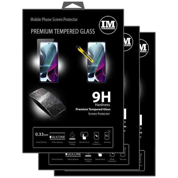 3X Schutz Glas 9H Tempered Glass Display Schutz Folie Display Glas Screen Protector kompatibel mit Motorola Moto G200 5G