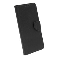 Buch Tasche "Fancy" kompatibel mit SAMSUNG GALAXY S22 PLUS Handy Hülle Etui Brieftasche Schutzhülle mit Standfunktion, Kartenfach Schwarz