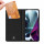 Buch Tasche "Dux Ducis" kompatibel mit Motorola Moto G200 5G Handy Hülle Etui Brieftasche Schutzhülle mit Standfunktion, Kartenfach schwarz