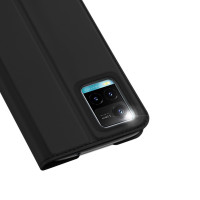 Buch Tasche "Dux Ducis" kompatibel mit Vivo Y21s Handy Hülle Etui Brieftasche Schutzhülle mit Standfunktion, Kartenfach schwarz