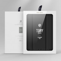 Dux Ducis Toby Eco-Leather Tablet-Ledertasche Schale Cover für Realme Pad 10.4  mit Smart-Sleep Funktion Wake-Up Stifthalter Schutzhülle Schwarz