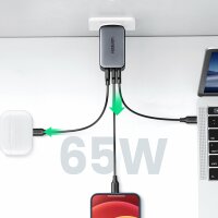 Ugreen GaN Ladegerät 2x USB Type C / 1x USB 65W...