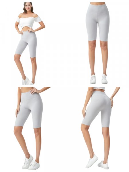 Sportswear Damen Nahtlos Radlerhose Stretch Fit Hoher Bund Fitness Yoga Fitness Radlerhose Leggings Kurz