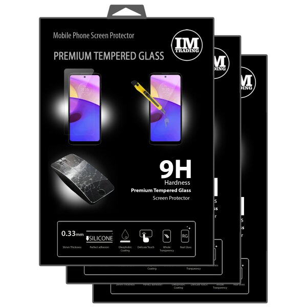 3X Schutzglas 9H kompatibel mit MOTOROLA MOTO E40 Displayschutzfolie Passgenau Glas