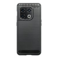 Silikon Hülle Bumer Carbon kompatibel mit OnePlus 10 Pro 5G TPU Soft Handyhülle Cover Schutzhülle Schwarz