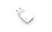 Xssive 2x USB 2.1A Schnell Wandladegerät Reiseladegerät Stecker mit 1m iPhone Ladekabel weiß