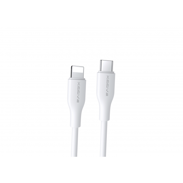 Xssive 20W USB-C zu iPhone Datenkabel 2.4A Schnell-Ladekabel Lade- und Synchronisationskabel weiß
