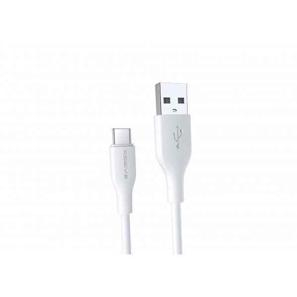 Xssive 2.4A Datenkabel 2.4A USB zu Typ-C (USB-C) Schnell-Ladekabel Lade- und Synchronisationskabel weiß