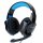Xssive Premium Gaming Headset Kopfhörer Gamer LED Beleuchtung kompatibel mit Laptop, PC, PS4, PS5 & Xbox One Switch schwarz/blau