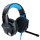 Xssive Premium Gaming Headset Kopfhörer Gamer LED Beleuchtung kompatibel mit Laptop, PC, PS4, PS5 & Xbox One Switch schwarz/blau