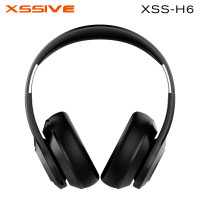 Xssive Bluetooth 5.0 Over-Ear Wireless Smart Headset Mikrofon Drahtloses Kopfhörer Extra Bass Kabellos schwarz