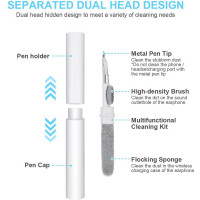 Reinigungsstift Cleaner Cleaning Pen Stift Bürste für Bluetooth Kopfhörer und Handys weiß