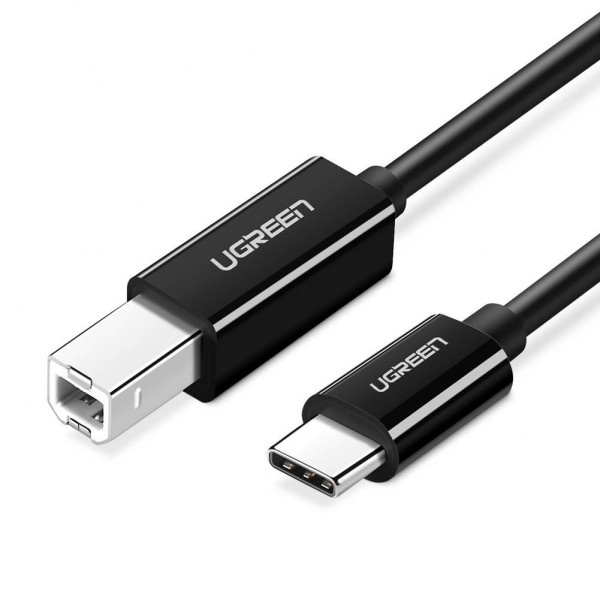 Ugreen US241 Drucker Kabel USB 2.0 2 Meter Kabel Typ-C 2.0 schwarz
