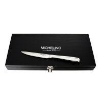 MICHELINO 4-tlg. Messerset in Geschenkbox Messer-Set Besteck Kochmesser, Brotmesser und Allzweckmesser