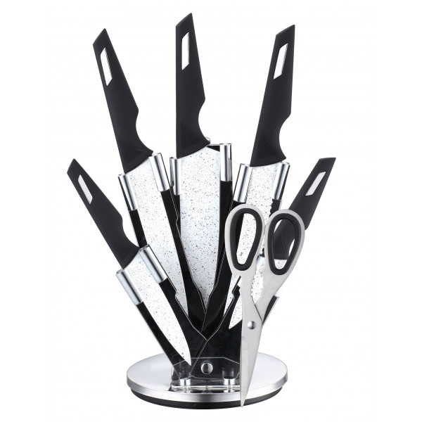 7-teiliges Profi Messer-Set drehbar Messerset sehr hochwertiges Schälmesser Küchenmesser Set Kochmesser