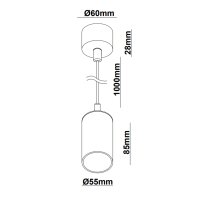 GU10 LED Pendelleuchte Pendellampe PIPE Hängelampe...