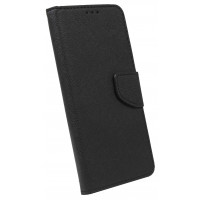Buch Tasche "Fancy" kompatibel mit SAMSUNG GALAXY A73 5G Handy Hülle Etui Brieftasche Schutzhülle mit Standfunktion, Kartenfach Schwarz