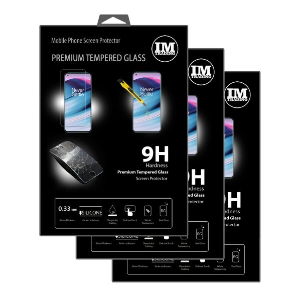 3X Schutz Glas 9H Tempered Glass Display Schutz Folie Display Glas Screen Protector kompatibel mit OnePlus Nord CE 5G