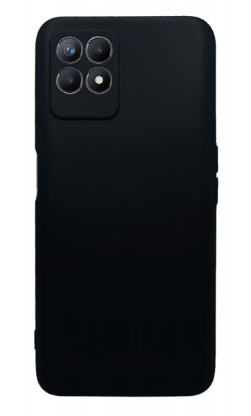 Silikon Hülle Basic kompatibel mit REALME 8i Case TPU Soft Handy Cover Schutz Schwarz