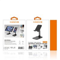 Xssive TeleskopTischhalterung ausfahrbar Universal Desktop Halterung Tisch Ständer Handystand Tablet Halter in Schwarz