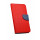 Buch Tasche "Fancy" kompatibel mit SAMSUNG GALAXY A73 5G Handy Hülle Etui Brieftasche Schutzhülle mit Standfunktion, Kartenfach Rot-Blau