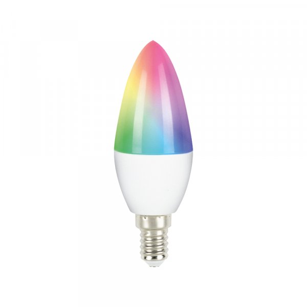Forever Light LED Birne SMART E14 C37 5,5W RGB + CCT + DIM Tuya 470lm 230V Leuchtmittel