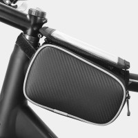 Sahoo 1,5L Fahrradtasche am Fahrradrahmen mit Reißverschluss "Double Tube Bag" schwarz