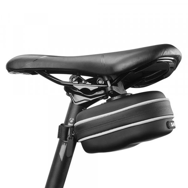 SAHOO 13875 1,2L Fahrradtasche unter dem Sattel mit Reißverschluss schwarz