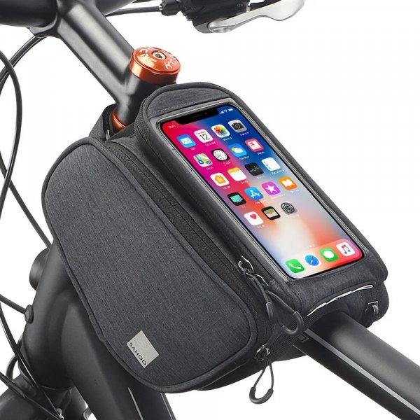Sahoo Fahrradrahmen Fahrradtasche mit Reißverschluss Wasserdicht 1.5L