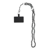 Anhänger Perlen kompatibel mit Smartphone / Kabellänge 74cm (37cm in einer Schlaufe) / für Hals - schwarz