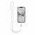 Anhänger Perlen kompatibel mit Smartphone / Kabellänge 74cm (37cm in einer Schlaufe) / für Hals - weiß