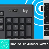 Logitech MK295 kabelloses Tastatur-Maus-Set mit SilentTouch-Technologie, USB-Empfänger, QWERTZ layout - Schwarz