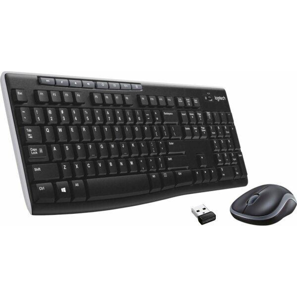 Logitech MK270 Kabelloses Tastatur-Maus-Set, 2.4 GHz Wireless Verbindung Deutsches QWERTZ-Layout - schwarz