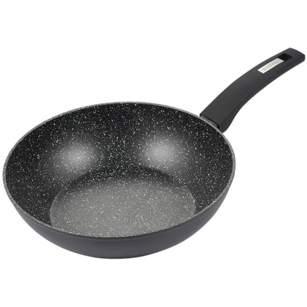 Schäfer Profi Wok Ø 28cm Gastronomie Antihaftbeschichtung Wokpfanne Boden Marble Black