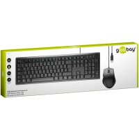 USB Tastatur-Maus-Set Kabelgebundenes Desktop Set komfortable und geräuscharm QWERTZ Tastatur Deutsch