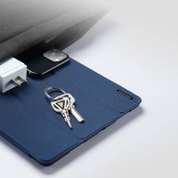 Dux Ducis Buch Tasche Hartschale mit Smart Sleep Standfunktion kompatibel mit IPAD AIR 4 10.9" ( 2022 ) Tablet Hülle Etui Brieftasche Schutzhülle Blau