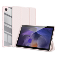 Dux Ducis Toby Eco-Leather Tablet-Ledertasche Schale Cover für Samsung Galaxy Tab A8 2021 10.5" mit Smart-Sleep Funktion Wake-Up Stifthalter Schutzhülle Pink