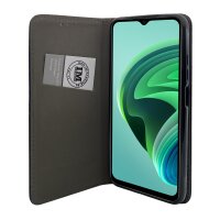 Buch Tasche "Smart" kompatibel mit Xiaomi Redmi 10 5G Handy Hülle Etui Brieftasche Schutzhülle mit Standfunktion, Kartenfach schwarz