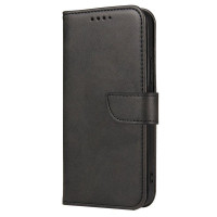 Premium Magnet Case Buch Tasche Schutzhülle aufklappbare Hülle Standfunktion Zubehör kompatibel mit Samsung Galaxy A12 (A125F) Schwarz
