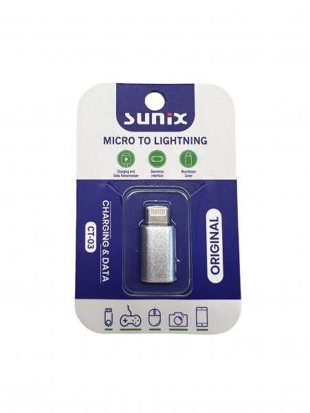 Adapter Micro-USB Buchse auf iPhone wandelt Micro-USB zu iPhone kompatibel mit Smartphone Silber