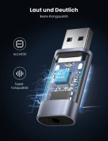 Adapter USB 2.0 auf 3.5mm wandelt USB 2.0 zu 3.5mm kompatibel mit Smartphone