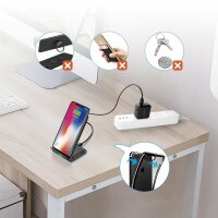 Choetech kabelloses Ladegerät 10W Telefonständer + USB-Kabel - Micro-USB schwarz (T524-S)