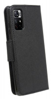 Buch Tasche "Fancy" kompatibel mit XIAOMI REDMI NOTE 11T 5G Handy Hülle Etui Brieftasche Schutzhülle mit Standfunktion, Kartenfach Schwarz