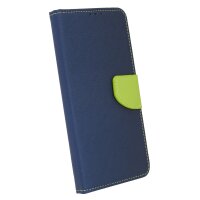 Buch Tasche "Fancy" kompatibel mit XIAOMI REDMI NOTE 11T 5G Handy Hülle Etui Brieftasche Schutzhülle mit Standfunktion, Kartenfach Blau-Grün