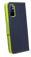 Buch Tasche "Fancy" kompatibel mit XIAOMI REDMI NOTE 11s 5G Handy Hülle Etui Brieftasche Schutzhülle mit Standfunktion, Kartenfach Blau-Grün